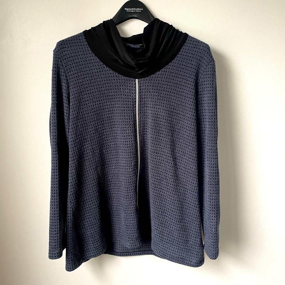 Size Large Modes Crystal Zip Up Turtleneck